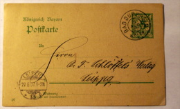 Bavaria H & G # 66, Pse Postal Card, Used, Issued 1906 - Storia Postale