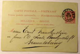 Belgium H & G # 23, Pse Postal Card, Used, Issued 1887/89 - 1869-1888 Lying Lion