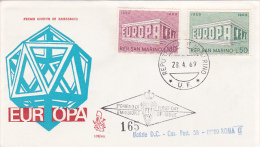 San Marino 1969 Europa FDC - Lettres & Documents