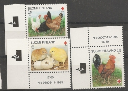 Finland Finnish Enimals Bird Red Cross MNH - Neufs