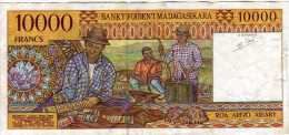 10000 FRANCS  BANQUE  DE MADAGASCAR - Série A -  Dans L état - Madagascar