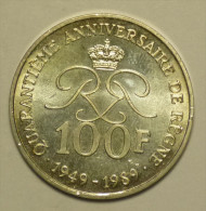 Monaco 100 Francs 1989 Argent / Silver # 4 - 1960-2001 Francos Nuevos