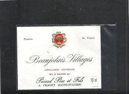 --BEAUJOLAIS-VILLAGES--MIS EN BOUTEILLE PAR. PICARD PERE & FILS A CHAGNY--71-- - Côtes Du Ventoux