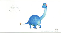 Cartoon  Dinosaur ,  6 Prepaid Cards, Postal Stationery (A Complete Set ) - Fossiles