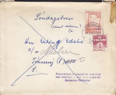 Denmark "Sunday" KØBENHAVN Omk. 1951 Cover Brief (2 Scans) - Cartas & Documentos