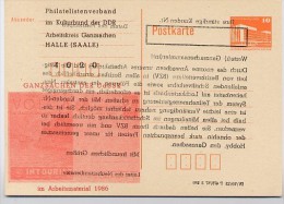 DDR P86I-4c-88 C24 Postkarte ZUDRUCK ABKLATSCH RÜCKSEITE Ganzsachen UdSSR 1987 - Cartes Postales Privées - Neuves