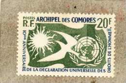 COMORES    : 10 Ans De La Déclaration Universelle Des Droits De L´Homme - - Nuevos