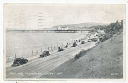 Pier And Promenade, Colwyn Bay, 1951 Postcard - Denbighshire