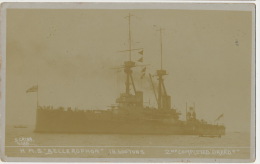 Real Photo  HMS Bellerophon  2nd Completed Dreed  Edit S. Cribb  Used 1909 Navy - Warships