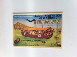 MARIUS AFFICHE UN FILM MARCEL PAGNOL AVEC RAIMU FRESNAY DEMAZIS MARSEILLE VIEUX PORT BATEAU ILLUSTRATEUR DUBOUT - Dubout