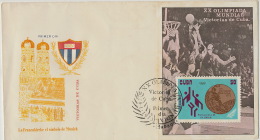 Enveloppe 1 Er Jour First Day Cover JO Munich Basket Ball Victoire Cuba - Baloncesto