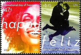 United Nations - New York - 2014 - International Year Of Happiness - Mint Stamp Set - Nuevos