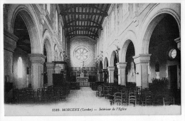 Morcenx Landes 2 Cpa église Intérieur Extérieur 1910 état Superbe - Morcenx