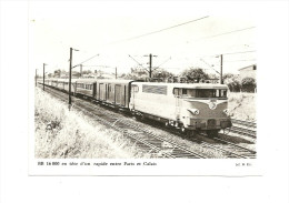 BB 16 000 En Tête D'un Rapide Entre Paris Et Calais - Chemin De Fer