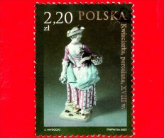 POLONIA - POLSKA - Usato - 2005 - Museo Wilanow - Porcellana - Ragazza Con Fiori, 18 Sec. - 2.20 - Gebraucht