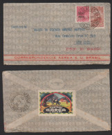 Brazil Brasil 1933 MANTEIGA GARCA Cinderella On Airmail Cover To MARANHAO - Covers & Documents