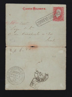 Brazil Brasil 1887 CB-8 Stationery Letter Card Local Use In Rio De Janeiro - Postwaardestukken