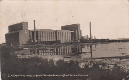 Real Photo 1918 - Port Arthur Ontario Canada - Canadian National C.N. Grain Elevator - Written - 2 Scans - Port Arthur