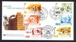 United Nations  New York/Vienna/Geneva 1987 - FDC - Shelter - New York/Geneva/Vienna Joint Issues