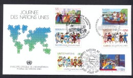 United Nations  New York/Vienna/Geneva 1987 - FDC - United Nations Day - Emissions Communes New York/Genève/Vienne