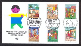 United Nations  New York/Vienna/Geneva 1987 - FDC - Immunize Every Child - Emissions Communes New York/Genève/Vienne