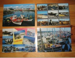 M819* ( Vente Directe )    Lot De 4  Cartes  Sur Lesconil Bateau De Peche Chalutier - Lesconil