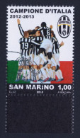 2013 SAN MARINO "JUVENTUS CAMPIONE D´ITALIA 2012/2013" SINGOLO ANNULLO PRIMO GIORNO - Gebruikt