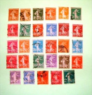 France 1906 - Scott 156/182, 184 = 23.35 $ - Sower - Unused Stamps