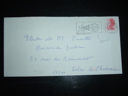 LETTRE TP LIBERTE DE GANDON 2,20F OBL.MEC. VARIETE 28-4-1989 MAUBEUGE PPAL NORD (59) - 1982-1990 Liberté (Gandon)