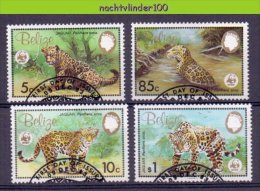 Mkt007sg WWF FAUNA ZOOGDIEREN WILDE KAT CAT JAGUAR MAMMALS BELIZE 1983 Gebr/used - Gebruikt