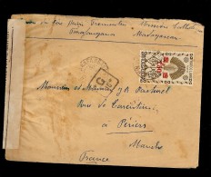 ENVELOPPE  CACHET POSTAL FARAFANGANA Control MILITAIRE , TANANARIVE - Timbri Generalità