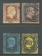 1850 PRUSSIA FRIEDRICH WILHELM IV. DEFINITIVES MICHEL: 1-4 USED - Oblitérés