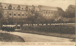 Eecloo.  -  Institut Notre Dame Aux Epines;  Les Elèves Revenant De La Chapelle  1919   Aalst  -  Michiels - Dendermonde - Eeklo