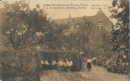 Eecloo.  -  Institut Notre Dame Aux Epines;   Jardin  -   1922  Naar Wevelghem - Eeklo