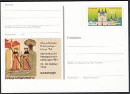 Germany 1994, Illustrated Postal Stationery "Philatelic Exhibition In Sindelfigen",  Ref.bbzg - Cartes Postales Illustrées - Neuves