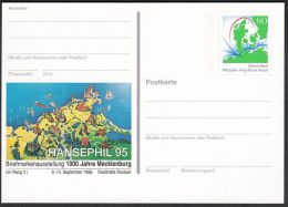 Germany 1995, Illustrated Postal Stationery "Philatelic Exhibition In Rostock",  Ref.bbzg - Illustrated Postcards - Mint