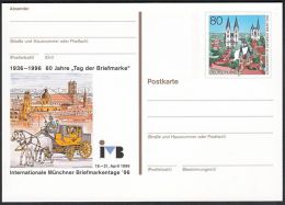 Germany 1996, Illustrated Postal Stationery "Philatelic Exhibition In Munchen", Ref.bbzg - Illustrated Postcards - Mint