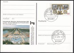 Germany 1995, Illustrated Postal Stationery "Philatelic Exhibition In Munchen" W./postmark "Frankfurt" , Ref.bbzg - Cartes Postales Illustrées - Oblitérées