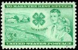 USA 1952 Scott 1005, 4-H Club Issue, MNH (**) - Unused Stamps