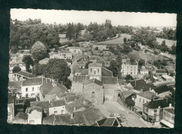 CPSM - En Avion Au-dessus De POUZAUGES (85) - Vue Aérienne Place De L' Eglise LAPIE 5 K - Pouzauges