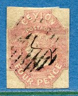 ⭐ Ceylan - Ceylon - YT N° 3 - Oblitéré - ( Réparation ) RARE Côte : 7000 Euros ⭐ - Ceylon (...-1947)