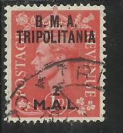 TRIPOLITANIA BMA 1948 B.M.A.2 M SU 1 P TIMBRATO USED OBLITERE´ - Tripolitania