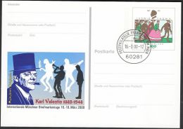 Germany 2000, Illustrated Postal Stationery "Philatelic Exhibition In Munchen" W./postmark "Frankfurt", Ref.bbzg - Illustrated Postcards - Used