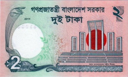 BANGLADESH 2-Taka BANKNOTE 2011 Pick №.52 UNC - Bangladesh