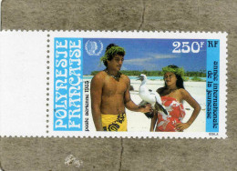 POLYNESIE Frse  : Année Internationale De La Jeunesse : Polynésiens Tenant Un Oiseau - Anniversair Audubon  - - Nuovi