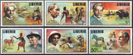 LIBERIA Poste 679 à 684 ** MNH : Dr Albert SCHWEITZER Nobel LAMBARENE Animaux - Albert Schweitzer