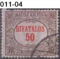 HUNGARY, 1922, OFFICIAL STAMPS, Cancelled (o); Sc. O13 - Used Stamps