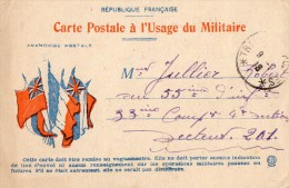 TB 398 - MILITARIA - Carte - Franchise Militaire - Drapeaux - Briefe U. Dokumente