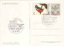 CITTA´ DEL VATICANO  -  ROMA ´89   /   Card _ Cartolina Da Lire 350 + 100 - Storia Postale