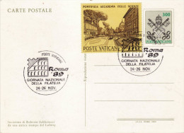 CITTA´ DEL VATICANO  -  ROMA ´89   /   Card _ Cartolina Da Lire 300 + 150 - Storia Postale